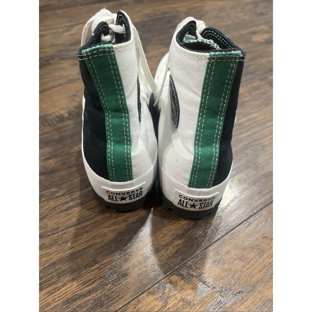 Converse Chuck Taylor All Star Lugged High Top Women's Sz 9.5 Black White Green - Picture 7 of 11